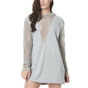 Emma & Sam Fishnet Hooded dress